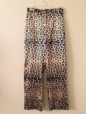 Meshki Ivanna Leopard Print High Waisted Pants - Size Medium